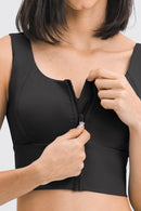 Zipper Front Sport Tank Top - AM APPAREL